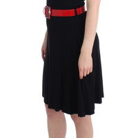 Black belted palladio dress