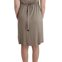 Khaki studded sheath dress