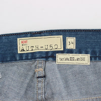 Blue Wash Torn Denim Cotton Regular Fit Jeans