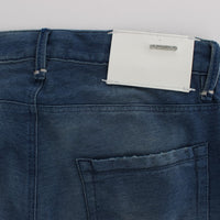 Blue Wash Denim Cotton Stretch Slim Fit Jeans