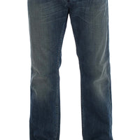 Blue Wash Cotton Denim Regular Fit Jeans