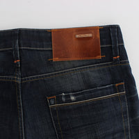 Blue Wash Cotton Denim Slim Fit Jeans