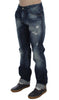 Blue Wash Cotton Denim Regular Fit Jeans