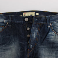 Blue Wash Cotton Denim Regular Fit Jeans