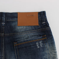 Blue Wash Cotton Denim Regular Fit Jeans