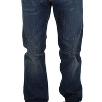 Blue Wash Cotton Denim Slim Fit Jeans