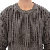 Gray Runway Netz Pullover Netted Sweater