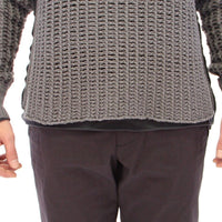 Gray Runway Netz Pullover Netted Sweater