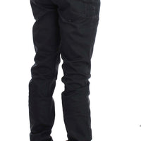 Gray Cotton Skinny Slim Fit Jeans