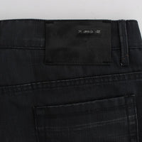 Gray Cotton Skinny Slim Fit Jeans