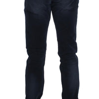 Blue Wash Cotton Stretch Slim Fit Jeans