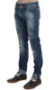 Blue Wash Cotton Stretch Slim Skinny Fit Jeans