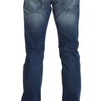 Blue Wash Cotton Stretch Slim Skinny Fit Jeans