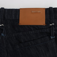 Blue Cotton Regular Straight Fit Jeans