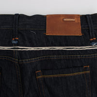 Blue Cotton Regular Straight Fit Jeans