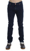 Dark Blue Cotton Slim Skinny Fit Jeans