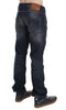 Blue Wash Straight Fit Low Waist Jeans