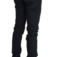 Blue Cotton Stretch Slim Fit Jeans