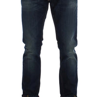 Blue Wash Cotton Stretch Slim Skinny Fit Jeans