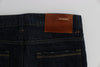 Dark Blue Wash Cotton Slim Skinny Fit Jeans