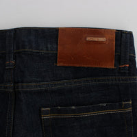 Dark Blue Wash Cotton Slim Skinny Fit Jeans