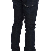 Dark Blue Wash Cotton Slim Skinny Fit Jeans