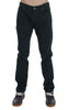 Green Cotton Denim Stretch Straight Fit Jeans