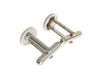 Silver Brass Round Cufflinks