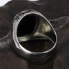 Retro Turkish Black Onyx Ring for Men Silver s925