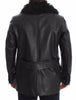 Black Lambskin Leather Jacket Trenchcoat