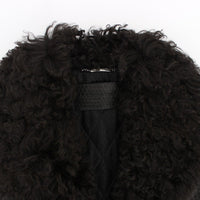 Black Lambskin Leather Jacket Trenchcoat