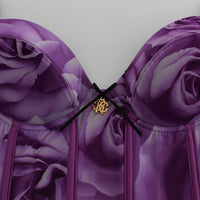 Purple Corset Bustier T-Shirt