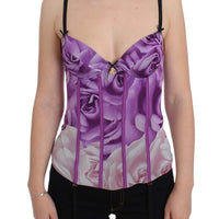 Purple Corset Bustier T-Shirt