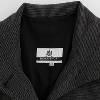 Gray Wool Button Collar Coat Jacket