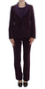 Purple Wool Suit T-Shirt Set