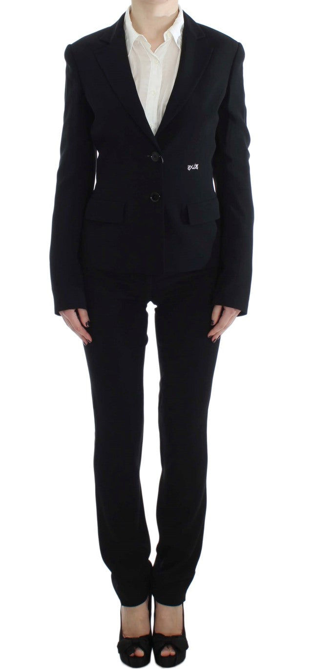 Black Two Button Suit