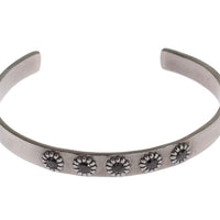 Black Crystal 925 Silver Bangle Bracelet