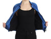 Blue Bomber Jacket Coat Blazer Short Nylon