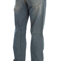 Blue Wash Cotton Denim Baggy Fit Jeans