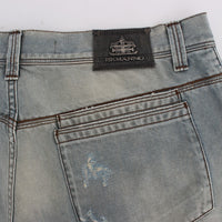 Blue Wash Cotton Denim Baggy Fit Jeans