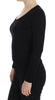 Black Wool Crewneck Sweater Pullover Top