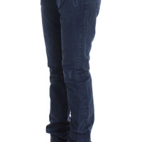 Blue Cotton Blend Denim Jeans