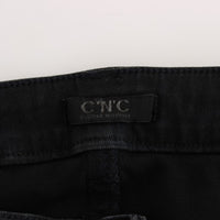 Black Cotton Slim Fit Denim Jeans