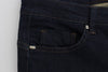 Blue Cotton Blend Slim Fit Jeans