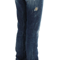 Blue Cotton Regular Fit Denim Jeans