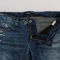 Blue Cotton Regular Fit Denim Jeans