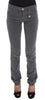 Gray Cotton Super Slim Corduroys Jeans