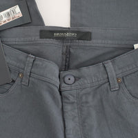 Blue Cotton Blend Slim Fit Bootcut Jeans