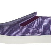 Purple Strass Canvas Logo Sneakers