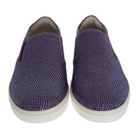 Purple Strass Canvas Logo Sneakers